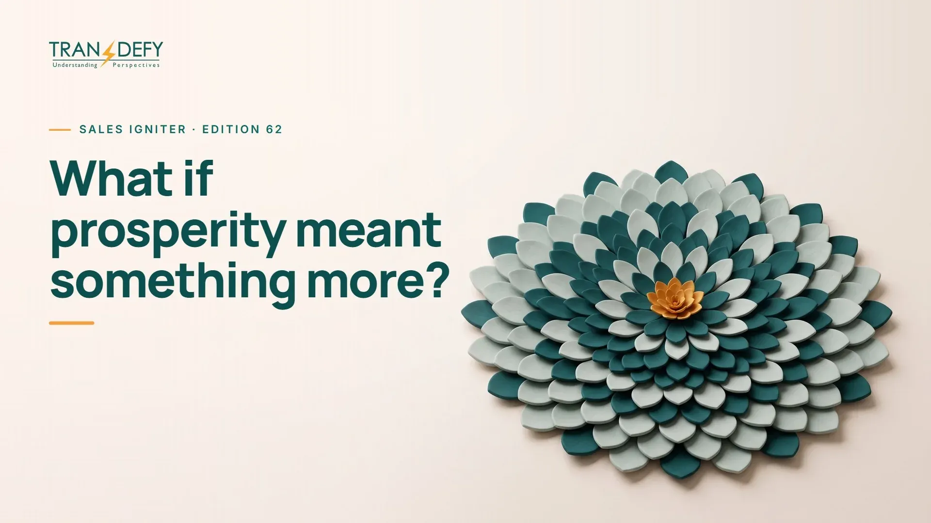 Redefining Prosperity